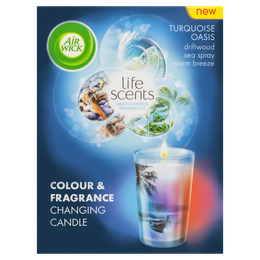 Air Wick Life Scents Colour Changing Candle Turquoise 