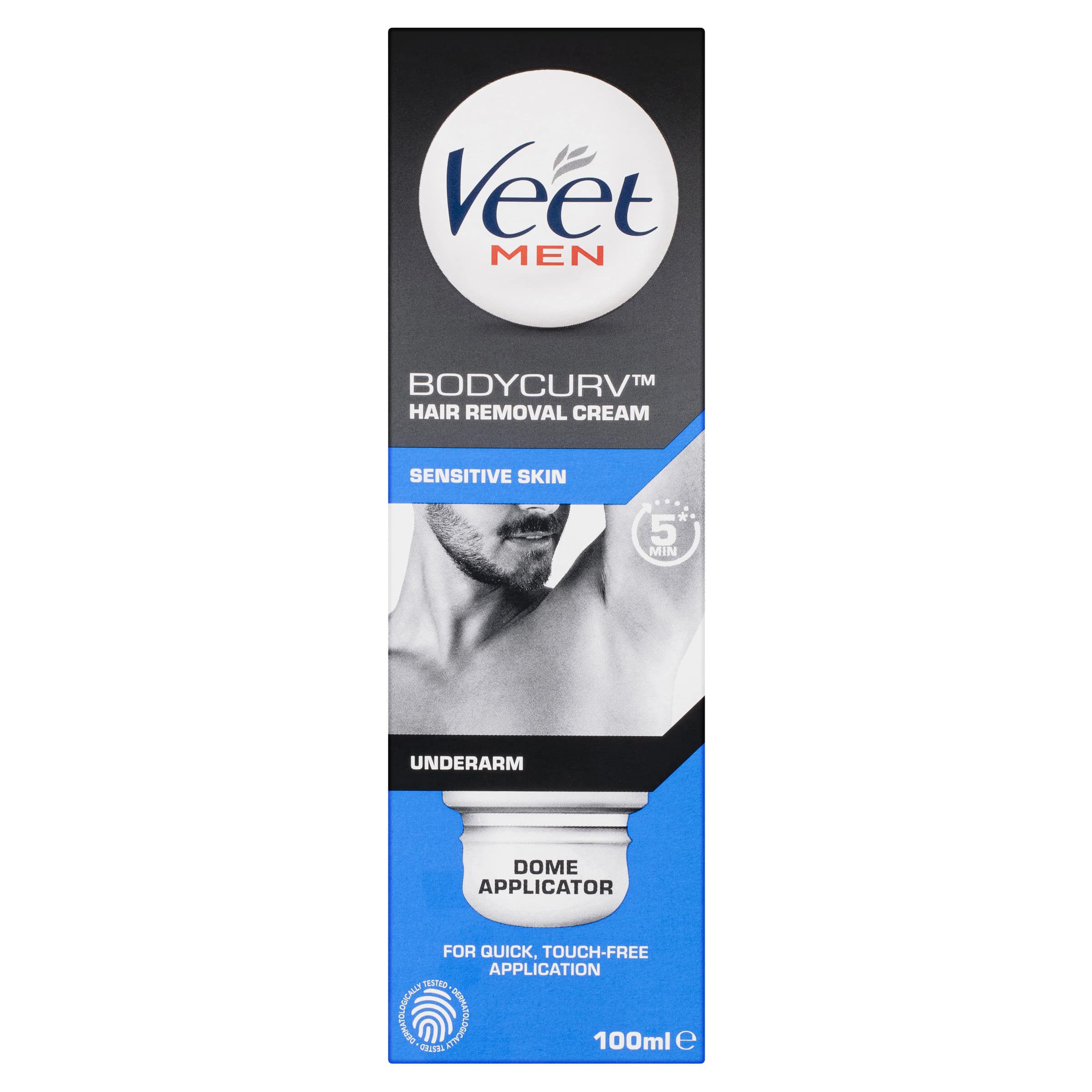 Veet Men Body Curve Cream Sensitive Skin 100ml | Veet® New Zealand