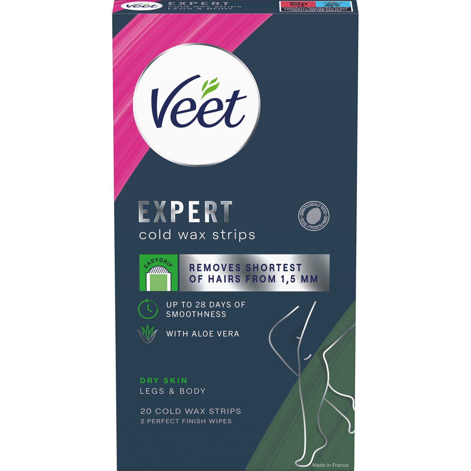 Veet Expert Cold Wax Strips Legs & Body Dry Skin