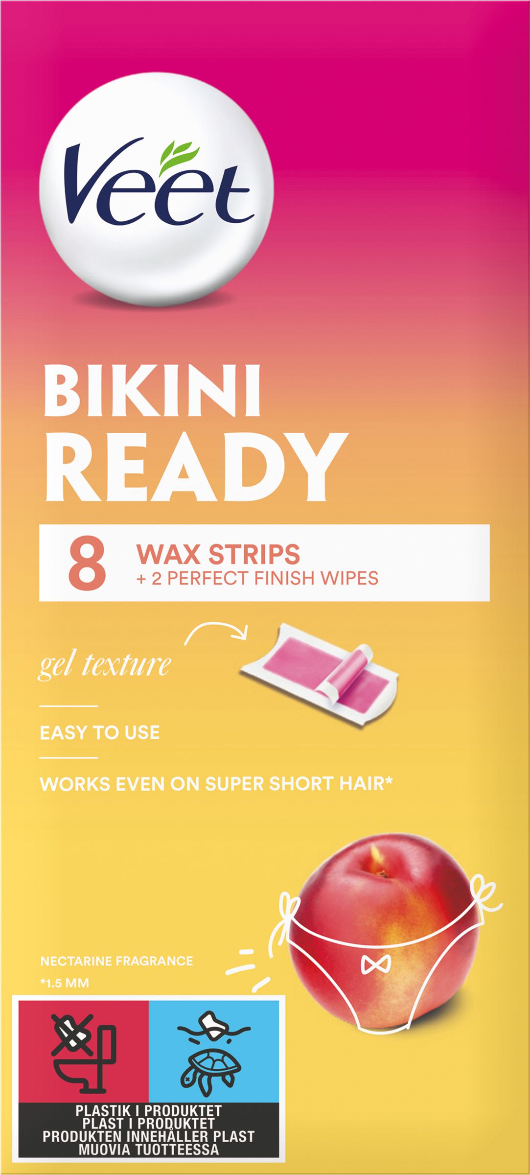 Veet Wax Strips Bikini Underarm 8pcs