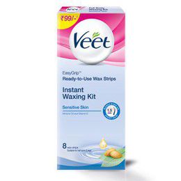 वीट रेडी-टू-यूज वैक्स स्ट्रिप्स फुल बॉडी वैक्सिंग किट – संवेदनशील त्वचा