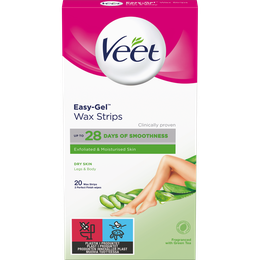 Veet Easy-Gel Wax Strips Dry Skin Body & Legs