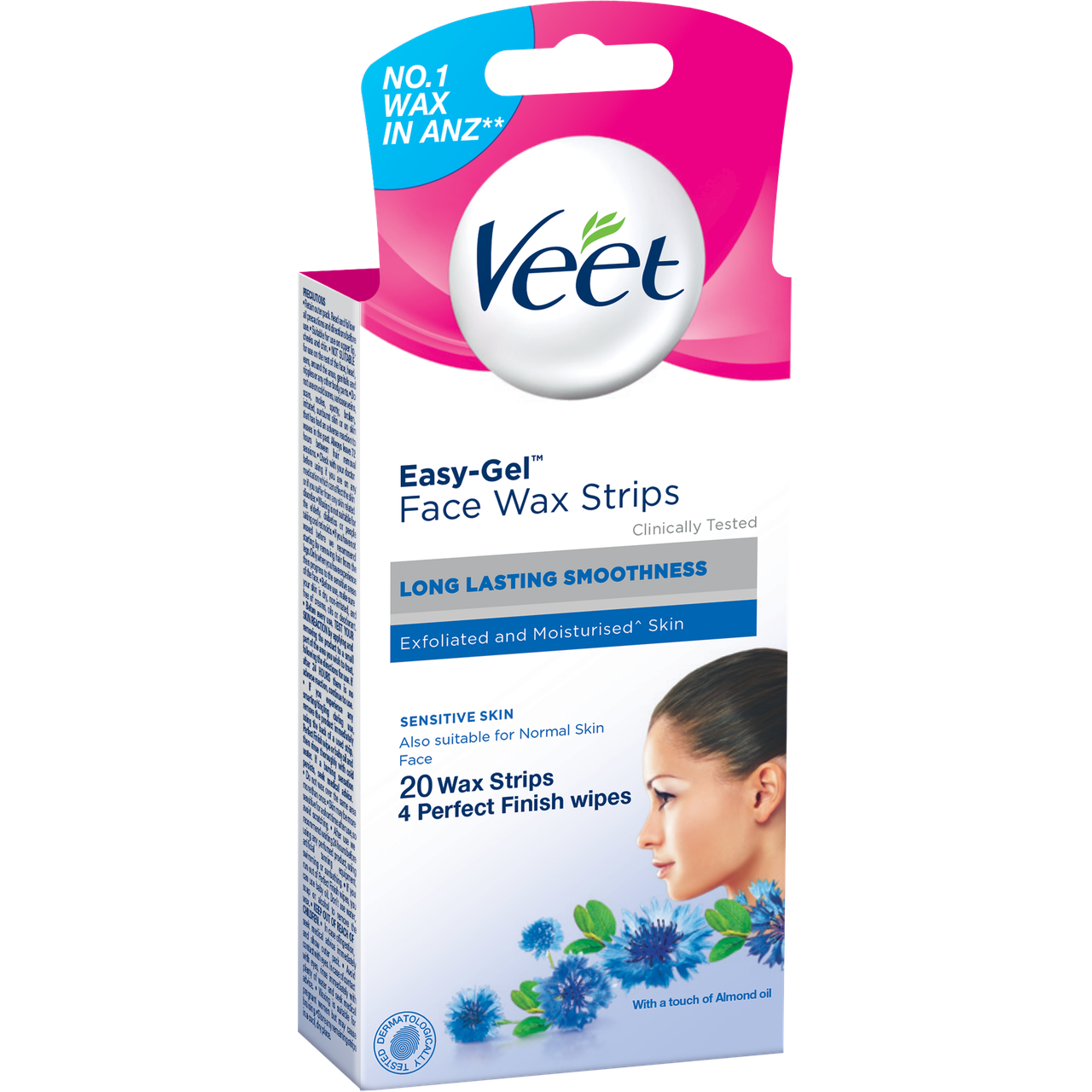 Veet Easy-Gel Face Wax Strips Sensitive Skin