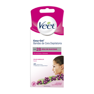 Easy-Gel Bandas de Cera Depilatoria Facial Pieles Normales