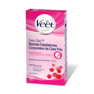 Easy Grip™ Bandas Depilatorias Corporales de Cera Fría para Piel Normal