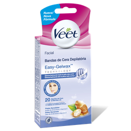 Easy Grip™ Bandas Depilatorias Faciales de Cera Fría para Piel Sensible