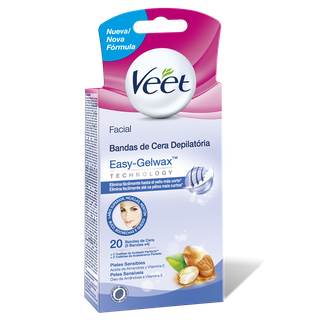 Easy Grip™ Bandas Depilatorias Faciales de Cera Fría para Piel Sensible