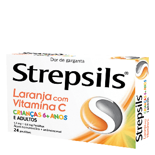 Strepsils Laranja com vitamina C