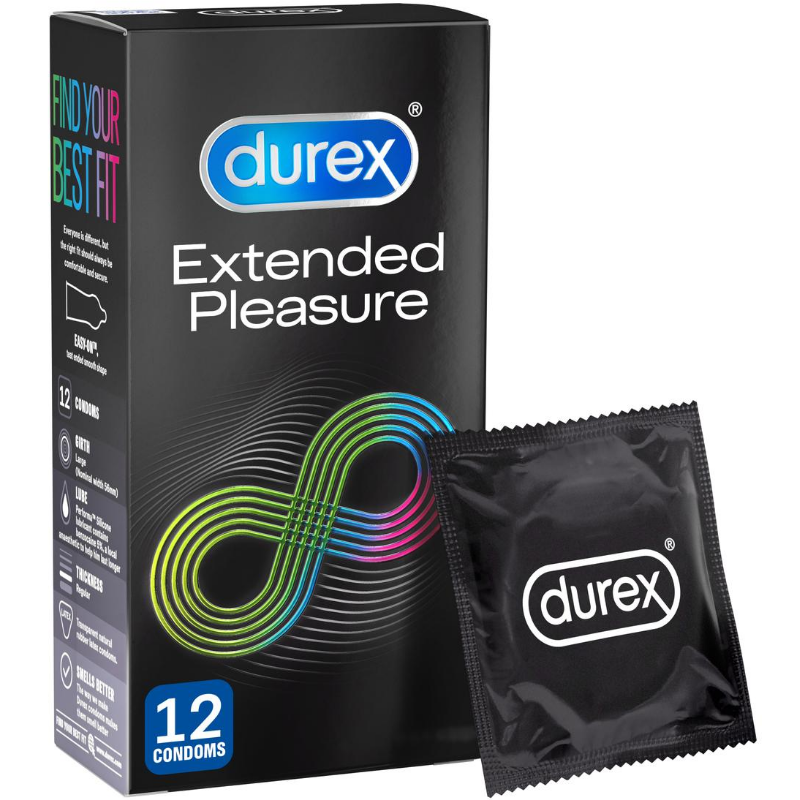 Durex Extended Pleasure With a great range to choose from, you can be sure to find the perfect condom. durex extended pleasure