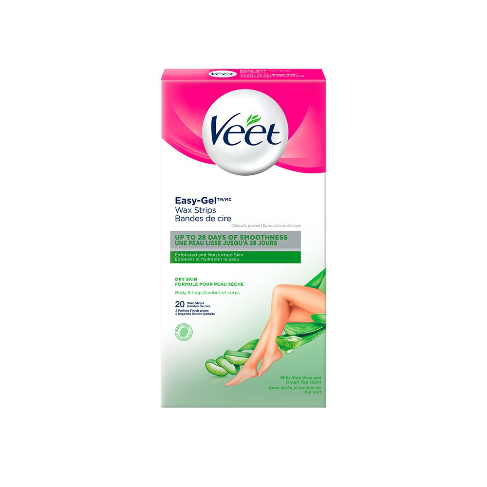 Veet® EasyGel™ Wax Strips Body & Legs Dry Skin Veet Canada