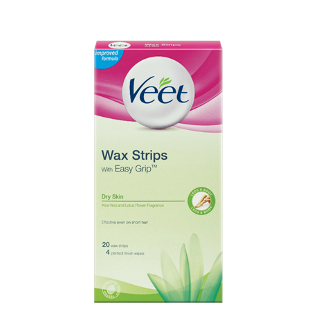 Veet® EasyGrip™ Ready-to-Use Wax Strips For Dry Skin