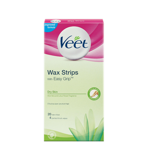 Veet® EasyGrip™ Ready-to-Use Wax Strips For Dry Skin