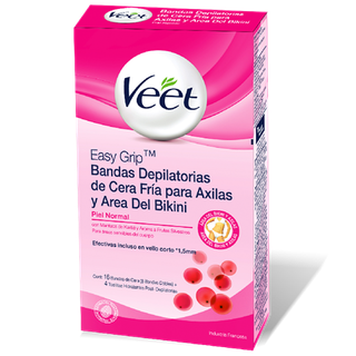 Easy Grip™ Bandas Depilatorias de Cera Fría Axila y Área del Bikini Piel Normal