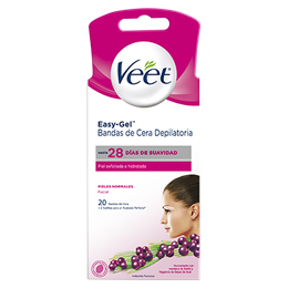 BANDAS DEPILATORIAS FACIALES VEET PIEL NORMAL (10 BANDAS DOBLES)