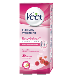 वीट रेडी-टू-यूज वैक्स स्ट्रिप्स फुल बॉडी वैक्सिंग किट – सामान्य त्वचा