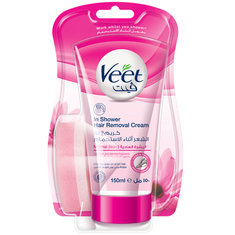 Veet In Shower Hair Removal Cream Legs Body Normal Skin