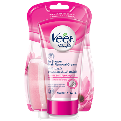 Veet In Shower Hair Removal Cream Legs Body Normal Skin