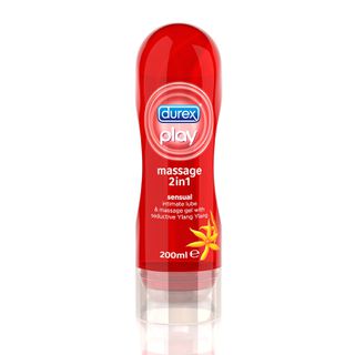 Durex Play massage 2 w 1 zmysłowy nawilżający żel intymny i do masażu z uwodzicielskim kwiatem Ylang Ylang