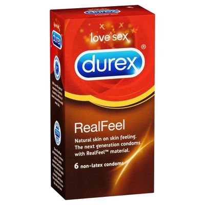 latex condoms real feel size Durex non