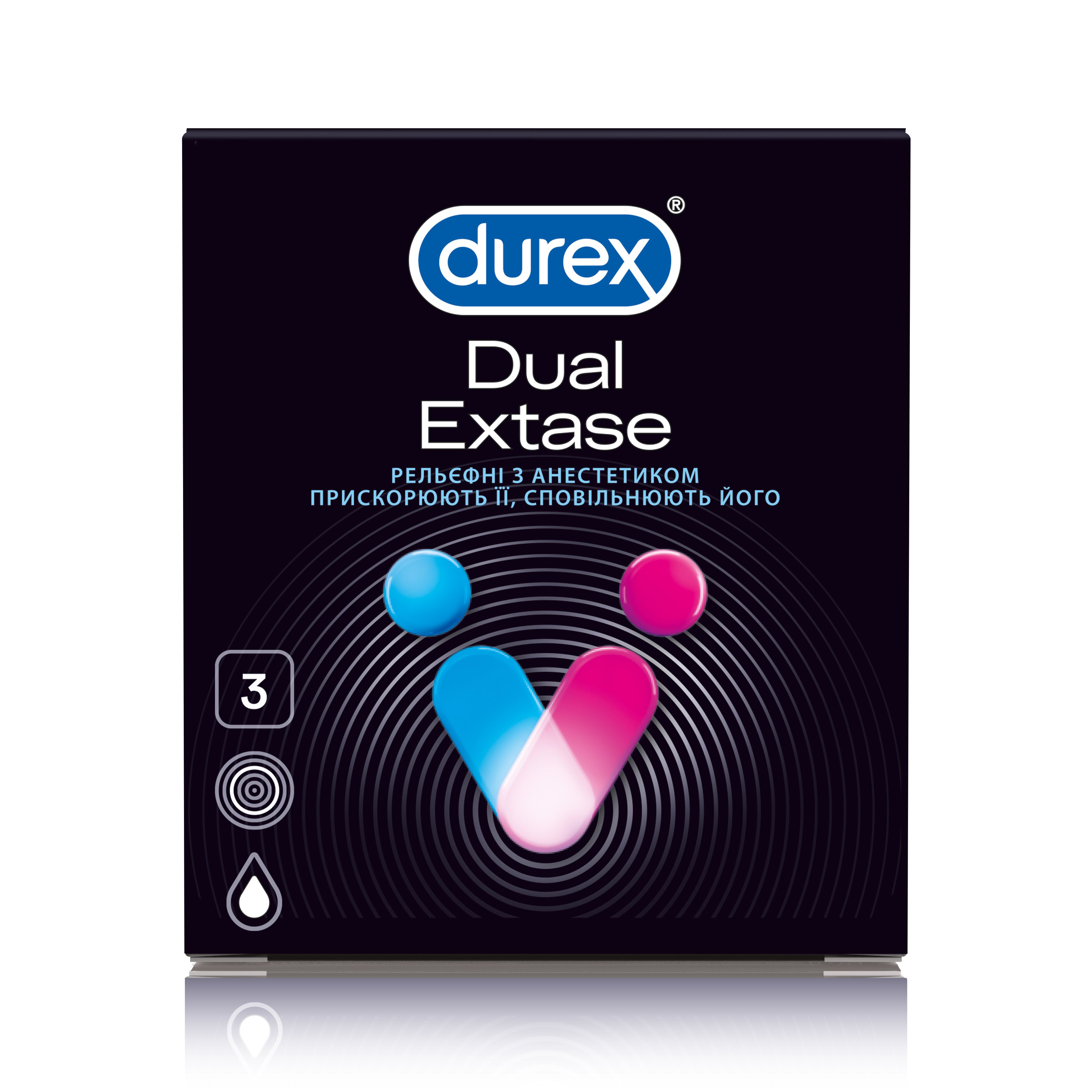 Презервативы Durex® Dual Extase 3 шт