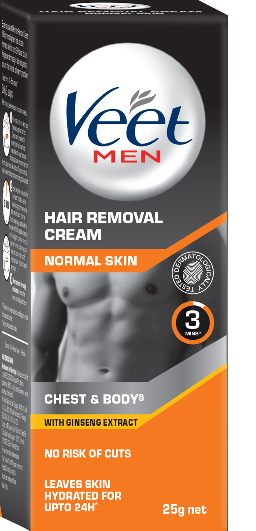 Buy Veet Men Hair Removal Cream, Normal Skin Cream, 25g Pack