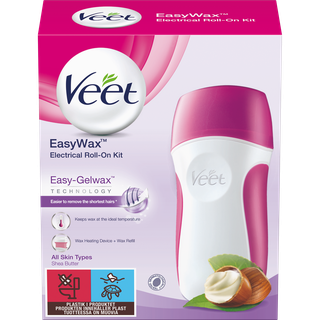 Veet EasyWax Electrical Roll-On Kit Easy-Gelwax technology Shea Butter