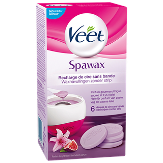 Veet Spawax Recharge de cire sans bande - Parfum gourmand Figue sucrée et Lys violet