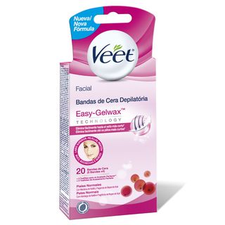 Easy Grip™ Bandas Depilatorias Faciales de Cera Fría para Piel Normal