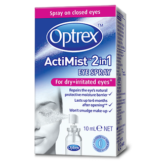eye spray 2in1 irritated dry optrex refreshes relieves revives