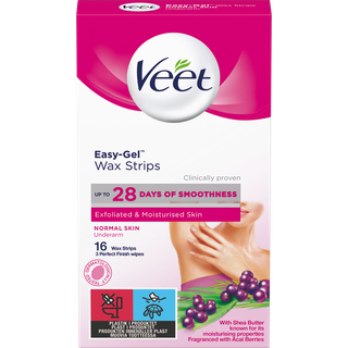 Veet Easy-Gel Wax Strips Normal Skin Underarm