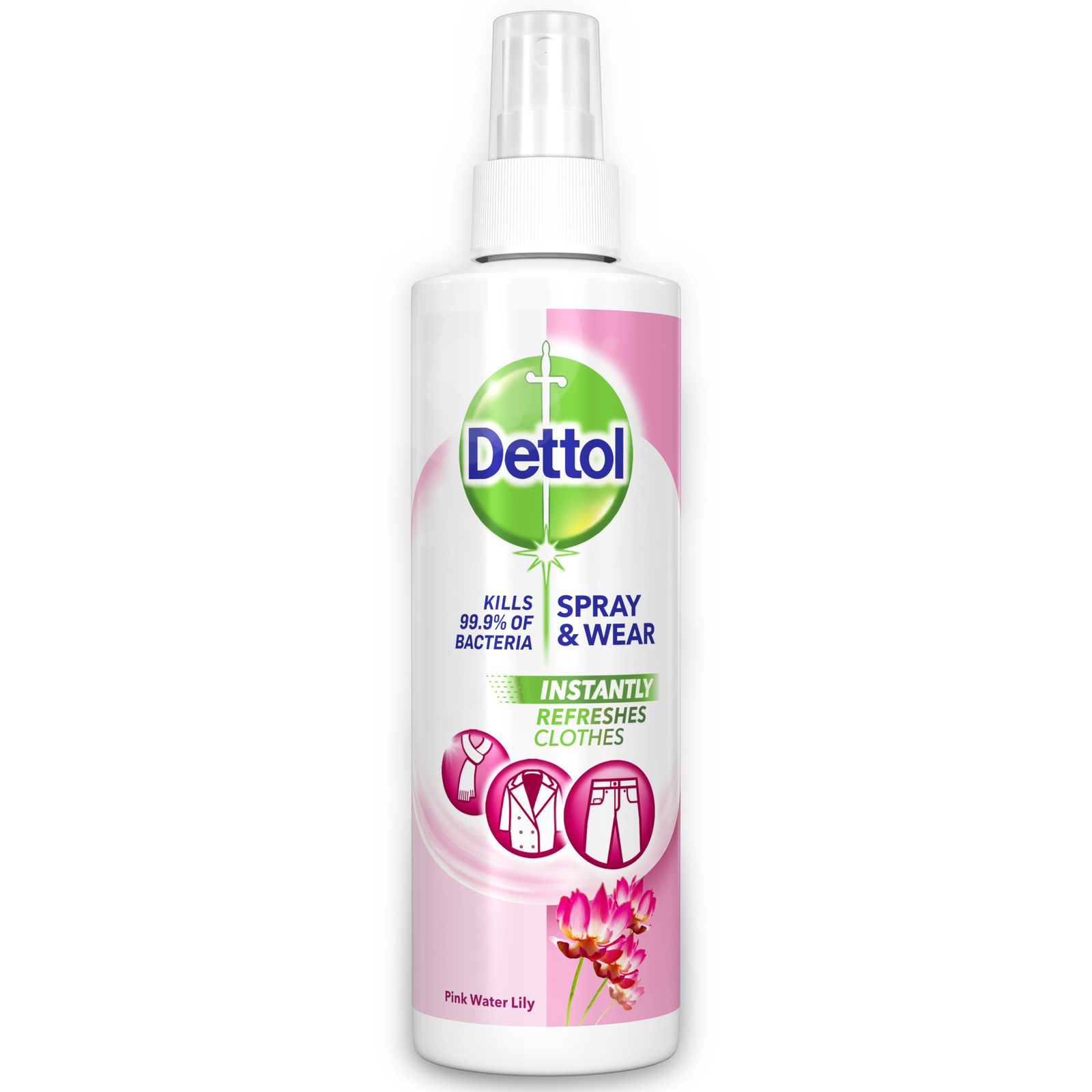 Dettol Clothes Spray Pink Water Lily Fragrance
