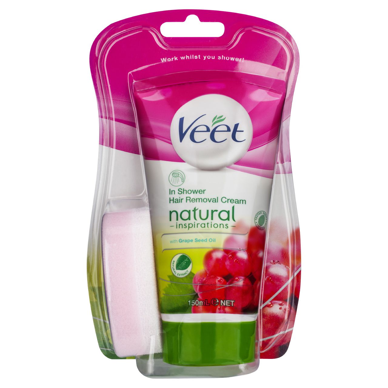 Veet Natural Inspirations In Shower Hair Removal Cream Grape Seed