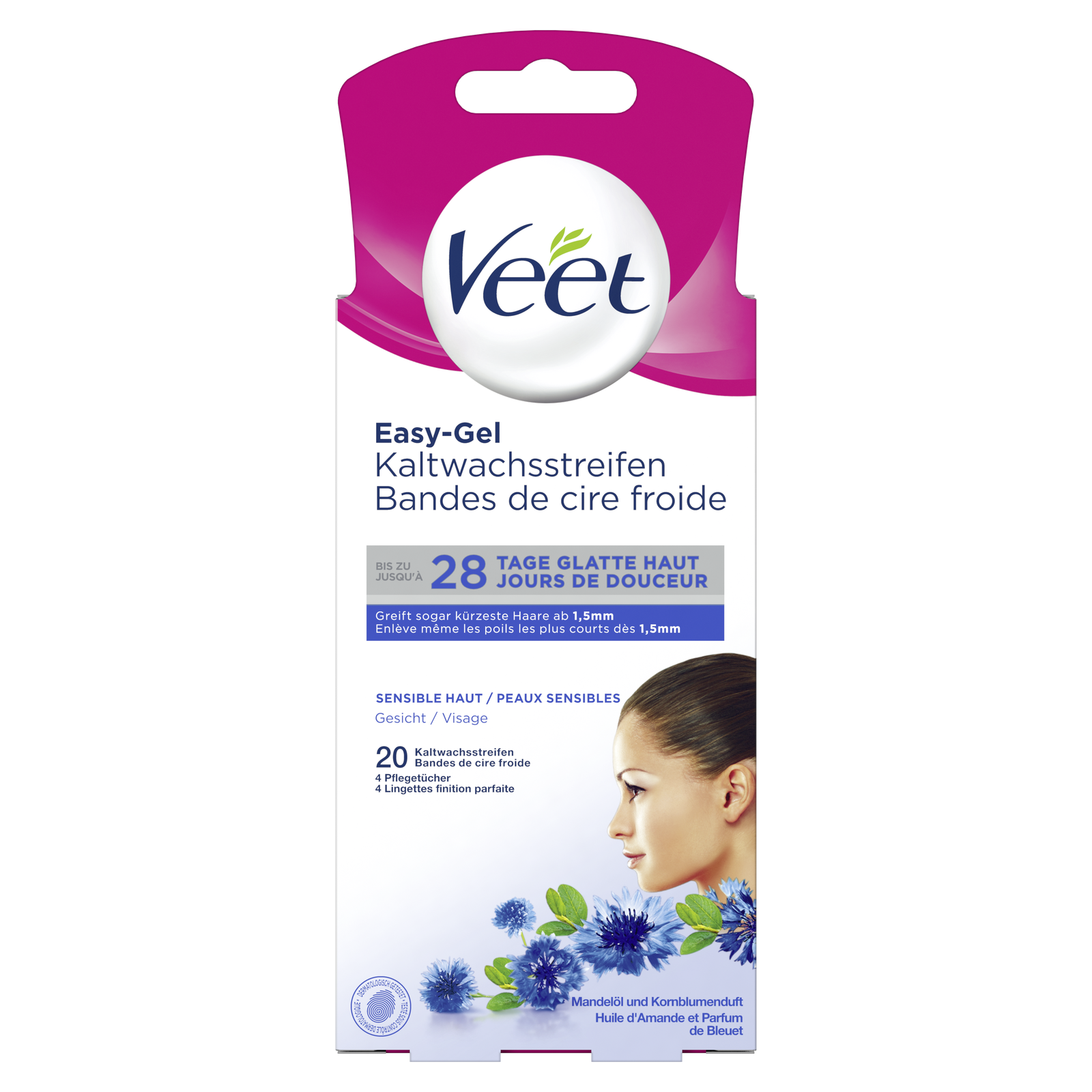 kaltwachsstreifen gesicht sensible haut