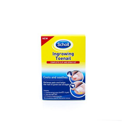 toenail scholl kit ingrowing spray complete clip foot health