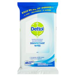 dettol disinfectant surface wipes 180s