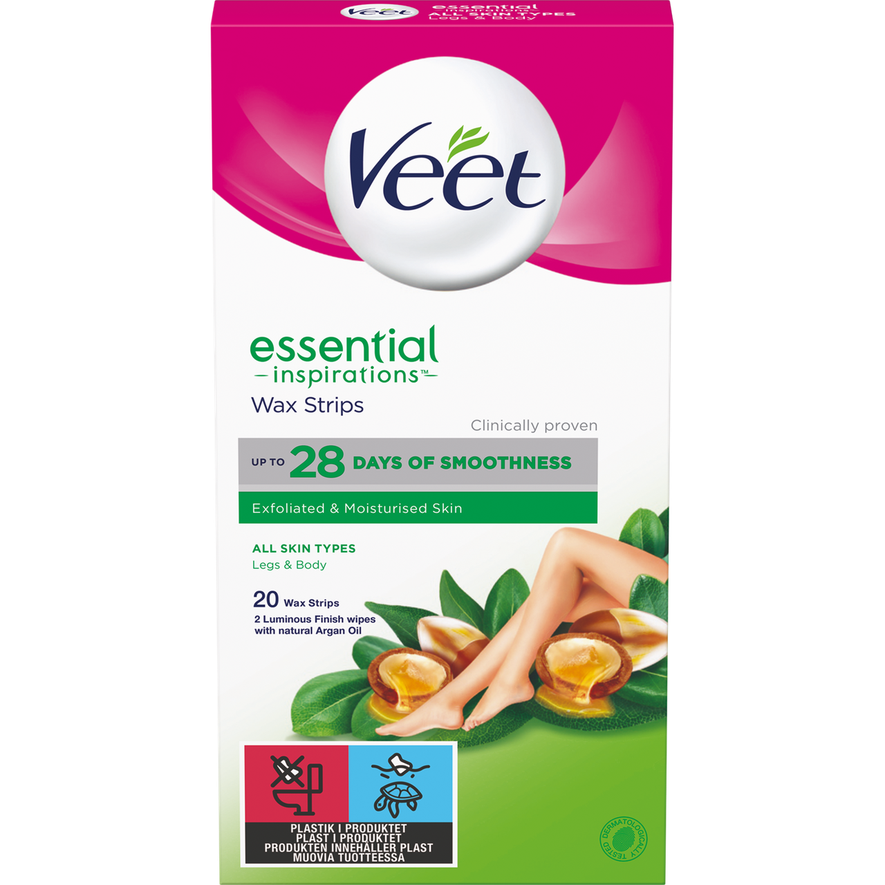 Wax Strips Essential Inspiration Med arganolja Veet SE